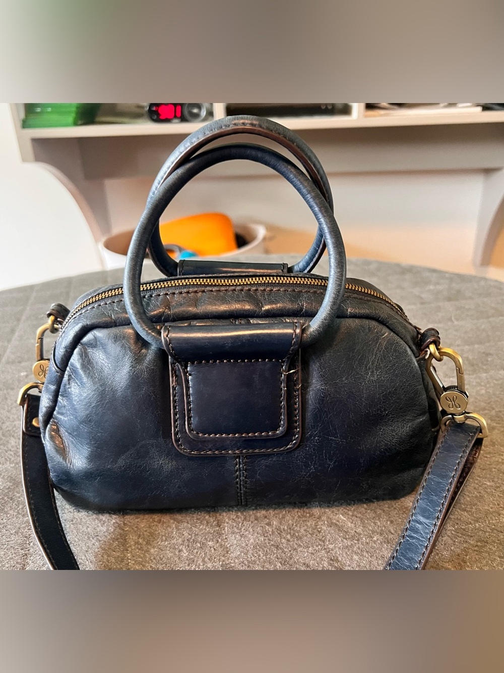 HOBO Shelia Blue Leather Mini Satchel Excellent Condition - Picture 4 of 14